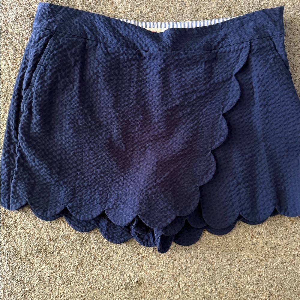 Vineyard Vines Navy Scalloped Skorts